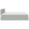 vidaXL Ottoman bed met matras 160x200cm fluweel lichtgrijs