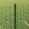 vidaXL Hek met Paal Groen 0,4 x 10 m Staal en PVC
