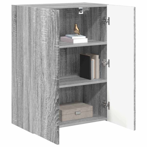 vidaXL TV-wandkast Grijs Sonoma 59,5 x 31 x 80 cm Bewerkt hout
