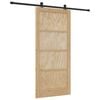 vidaXL Schuifdeur ORKDAL 93 x 202 cm Bewerkt hout Naturel en Zwart