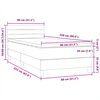 vidaXL Boxspring met matras fluweel lichtgrijs 80x220 cm