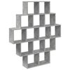 vidaXL Wandplank Betongrijs 120 x 20 x 136 cm Bewerkt hout