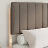 vidaXL Bedframe met Gevoerd Hoofdgedeelte Taupe 120 x 190 cm