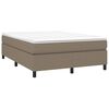 vidaXL Boxspring bed stof taupe 140x190 cm
