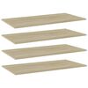 vidaXL Wandschappen 4 st 100x50x1,5 cm spaanplaat sonoma eikenkleurig