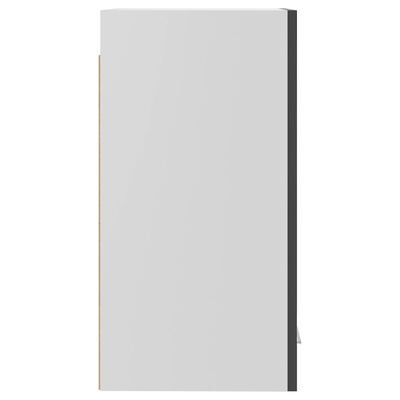 vidaXL Hangkast 29,5x31x60 cm bewerkt hout hoogglans grijs