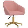vidaXL Eetkamerstoelen draaibaar 6 st fluweel roze