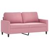 vidaXL 3-delige Loungeset met kussens fluweel roze