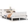 vidaXL Bed met boekenkast zonder matras grenenhout wit 160x200 cm