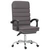 vidaXL Massage Relaxfauteuil voor op kantoor grijs kunstleer