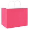 vidaXL Papieren zakken 250 st met hengsels 32x22x24 cm roze