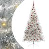 vidaXL Kunstmatig Voorverlicht Kerstboom met 300 LED Zilver 210 cm PET