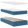 vidaXL Ottoman bed met matrassen 160x200cm fluweel donkerblauw