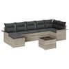 vidaXL Tuin Sofa Set 8 st Lichtgrijs poly rattan