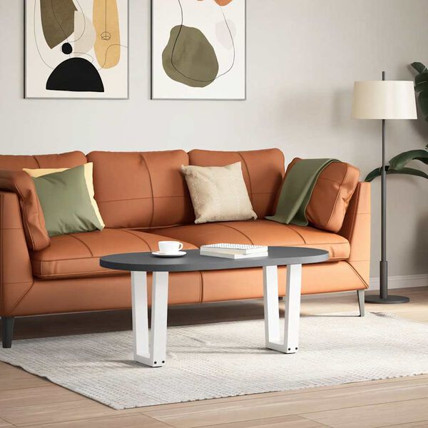 vidaXL Salontafelpoten 2 st V-vormig 38x(42-43,3) cm staal wit