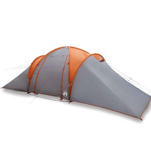 vidaXL Koepeltent 6-persoons waterdicht grijs en oranje
