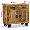 vidaXL Dressoir met 2 lades en 1 vak ruw mangohout