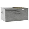 vidaXL Opbergbox 50x30x25 cm stof grijs