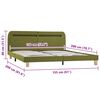 vidaXL Bedframe met LED zonder matras 150x200 cm groen