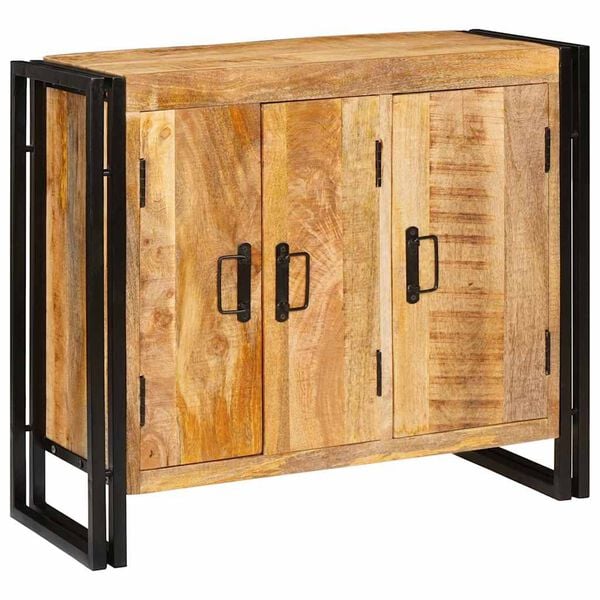 vidaXL Dressoir Bruin 80 x 33 x 70 cm massief mangohout