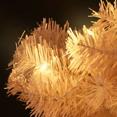 vidaXL Kunstkerstboom met verlichting en pot 120 cm PVC wit