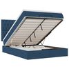 vidaXL Ottoman bed met matras en LED's 140x200cm stof blauw