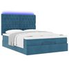 vidaXL Ottoman bed met matrassen en LED's 140x200cm fluweel