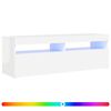 vidaXL Tv-meubel met LED-verlichting 120x35x40 cm hoogglans wit
