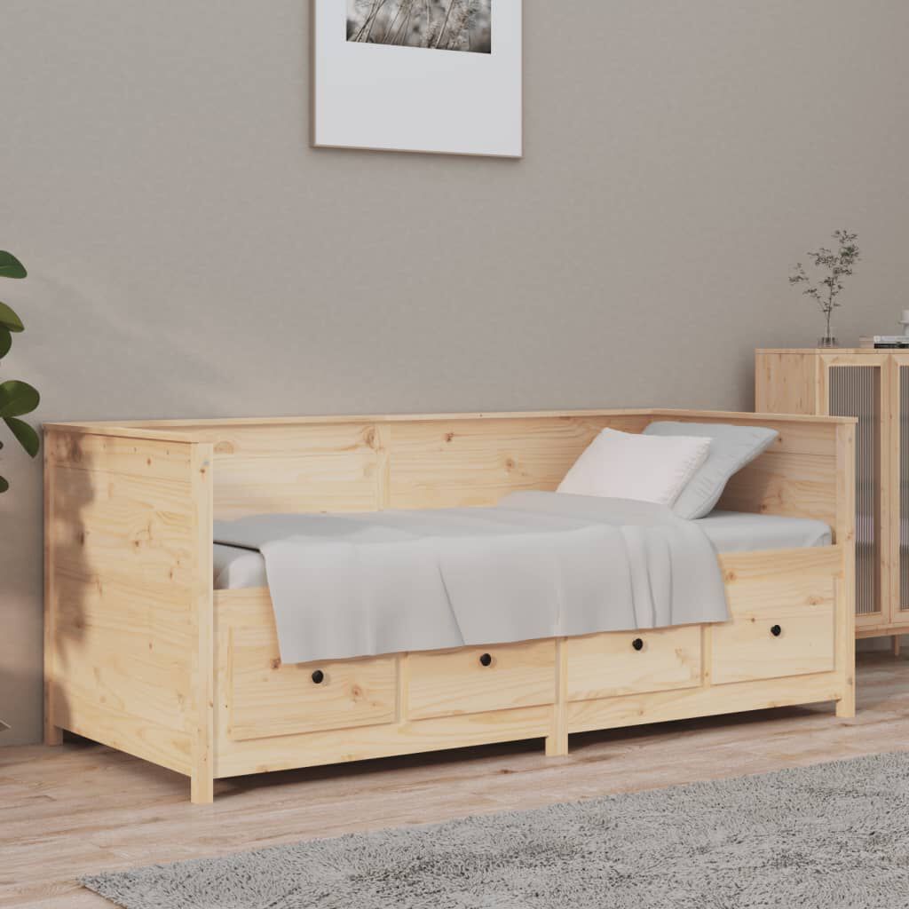 vidaXL Slaapbank zonder matras 75x190 cm massief grenenhout