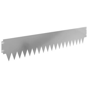 vidaXL Gazonrand 30 st 103 x 20 cm Staal zilver