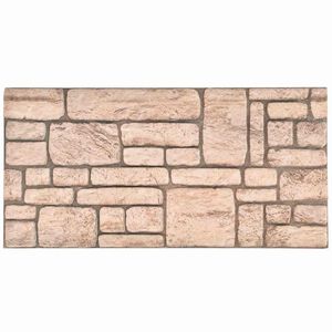 vidaXL Wandpanelen 10 st 100 x 50 cm Beige EPS-schuim