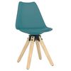 vidaXL Eetkamerstoelen draaibaar 2 st PP turquoise