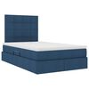 vidaXL Opbergbed met LED met matras Blauw 120 x 200 cm Polyester