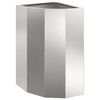 vidaXL Hoek Plantbak zilver 30 x 30 x 50 cm Roestvrij staal
