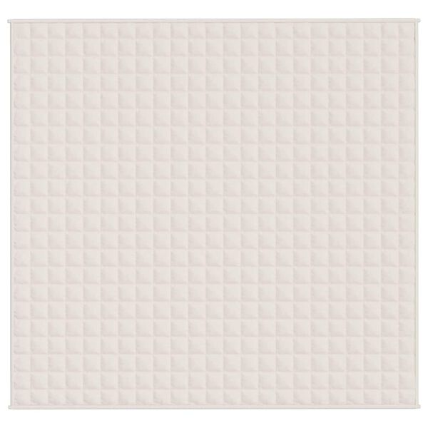 vidaXL Verzwaringsdeken 220x235 cm 11 kg stof lichtcrèmekleurig
