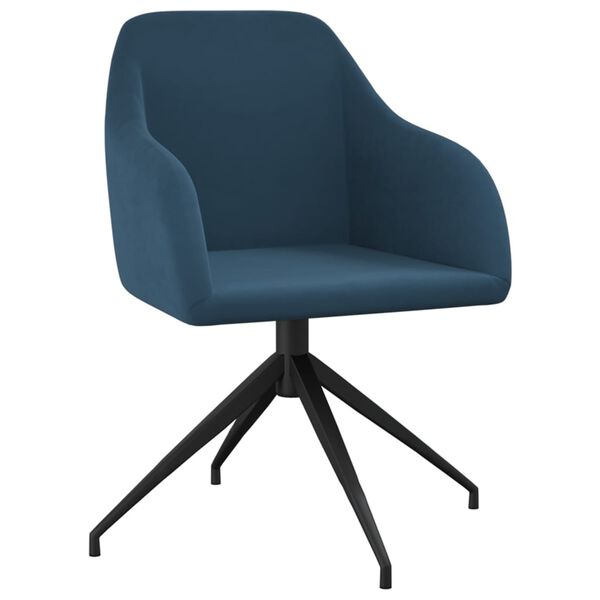vidaXL Eetkamerstoelen 2 st fluweel blauw