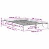 vidaXL Bedframe Wit 135 x 190 cm Massief grenenhout