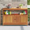vidaXL Tuinwandtafel 110x35x75 cm massief acaciahout