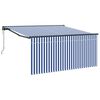 vidaXL Elektrisch zonnescherm 3 x 2,5 m Blauw en Witte Streep