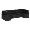vidaXL Tuin Sofa Set 7 st Zwart poly rattan