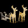 vidaXL Kerstversiering rendieren en slee 160 LED's 130 cm acryl