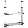 vidaXL Keukenschap 50x25x(50-70) cm aluminium