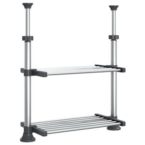vidaXL Keukenschap 50x25x(50-70) cm aluminium