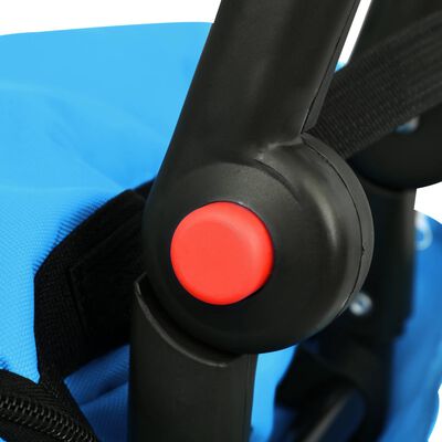 vidaXL Fietstrailer met boodschappentas inklapbaar blauw en zwart