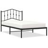 vidaXL Bedframe met hoofdbord metaal zwart 100x190 cm