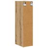 vidaXL Hangkast Artisan Eiken 20 x 29,5 x 80 cm Bewerkt hout