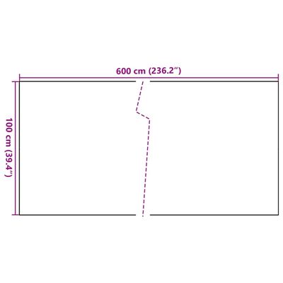 vidaXL Balkonscherm 600x100 cm poly rattan antracietkleurig