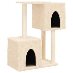vidaXL Kattenmeubel met sisal krabpalen 86 cm cr&egrave;mekleurig
