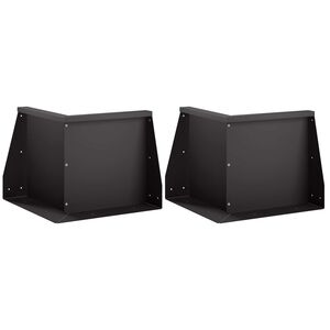 vidaXL Keerwand 2 st 50 x 50 x 30 cm Staal Zwart