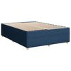 vidaXL Boxspring met matras stof blauw 160x200 cm